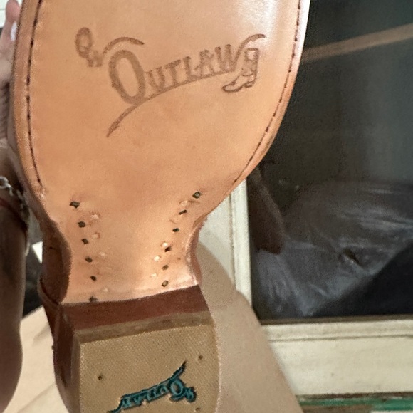 OUTLAW Cowboy Boots Brand New Ladies Adrian Tan sz. 8 - Picture 2 of 6